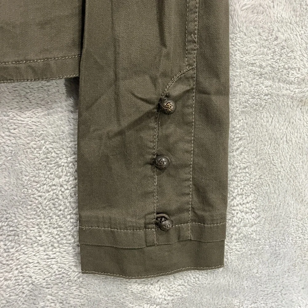NikiBiki Jacket Women XL Fits XS/S Victorian Goth Regency‎ Ruffle Cropped Army